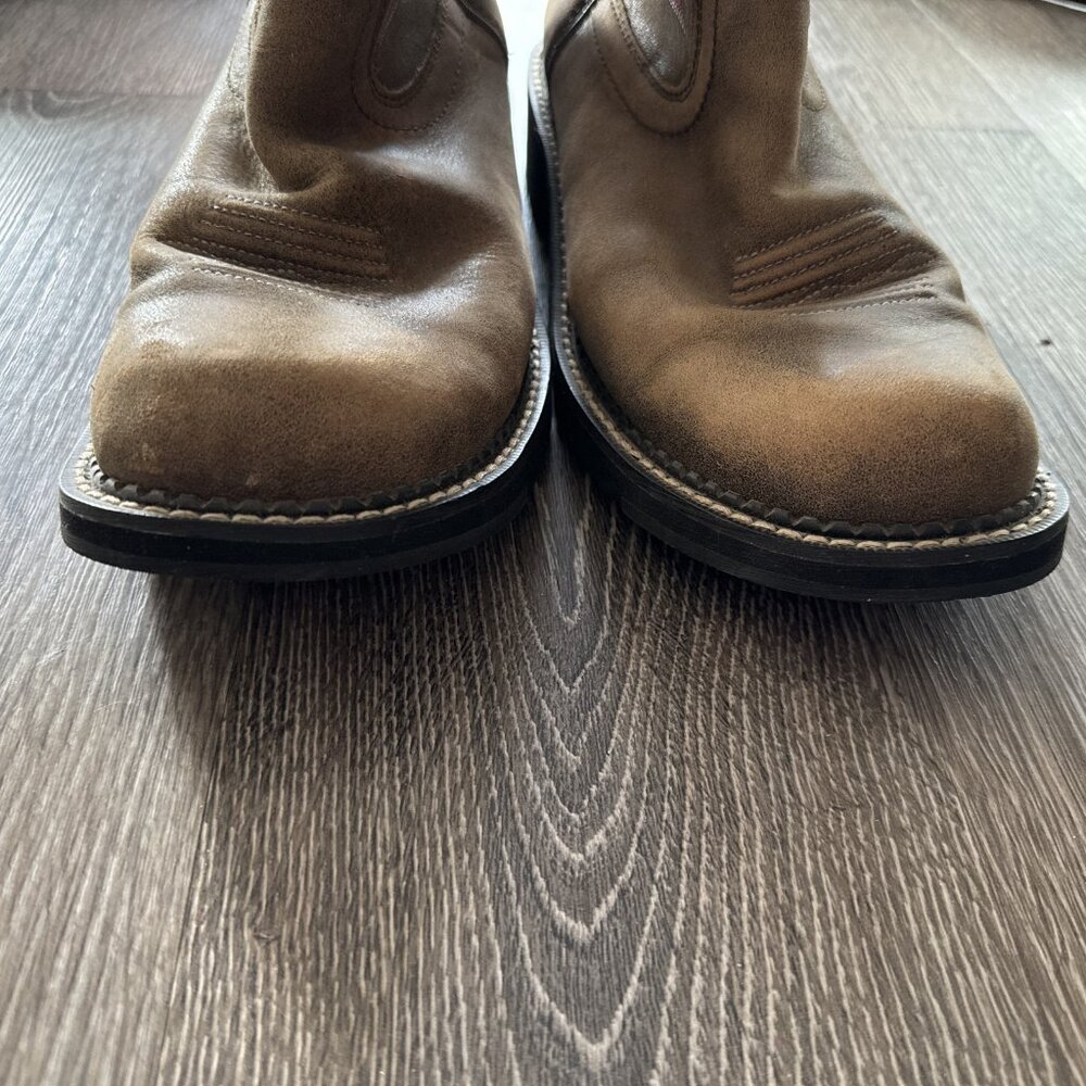 Ariat Boots Womens 10 Fatbaby Western Brown Pink Cowboy Boot - Picture 11 of 12